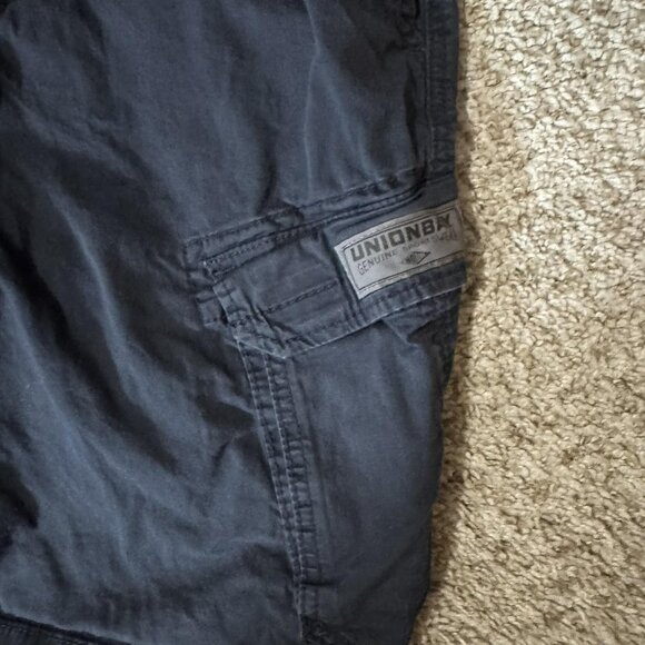 Unionbay Cargo Shorts Mens 32 Dark Navy Blue Stretch Utility Pockets Casual - Picture 2 of 8